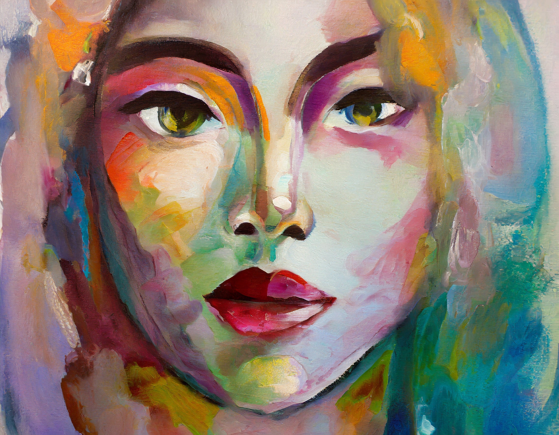Oil painting Woman - Leinwand