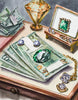 Luxury Lure: Jewels and Money - Leinwand