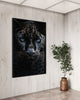 Panther with blue eyes- Textilspannrahmen