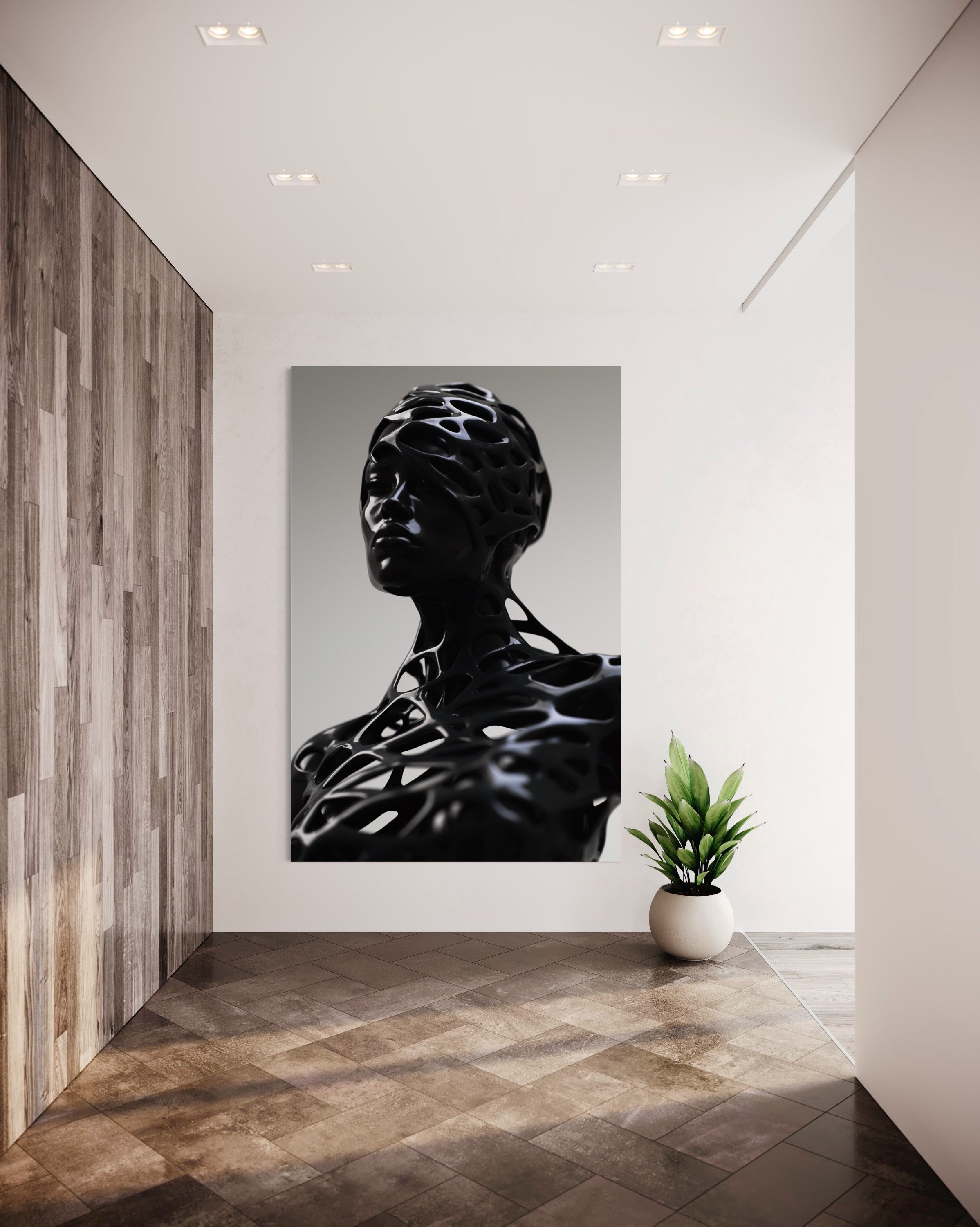 Abstract statue in black - Acrylglas