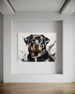 Vivid Rottweiler painting - Leinwand