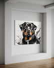 Vivid Rottweiler painting - Leinwand